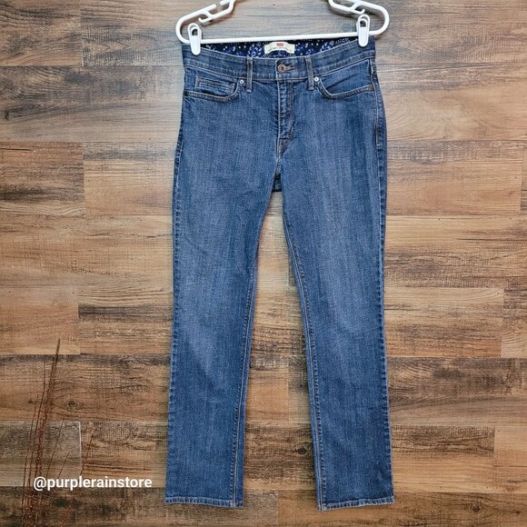 Levi's Jeans 8 S Perfect Waist 525 Straight Mid Rise Tummy Control Medium Dark - Picture 1 of 13